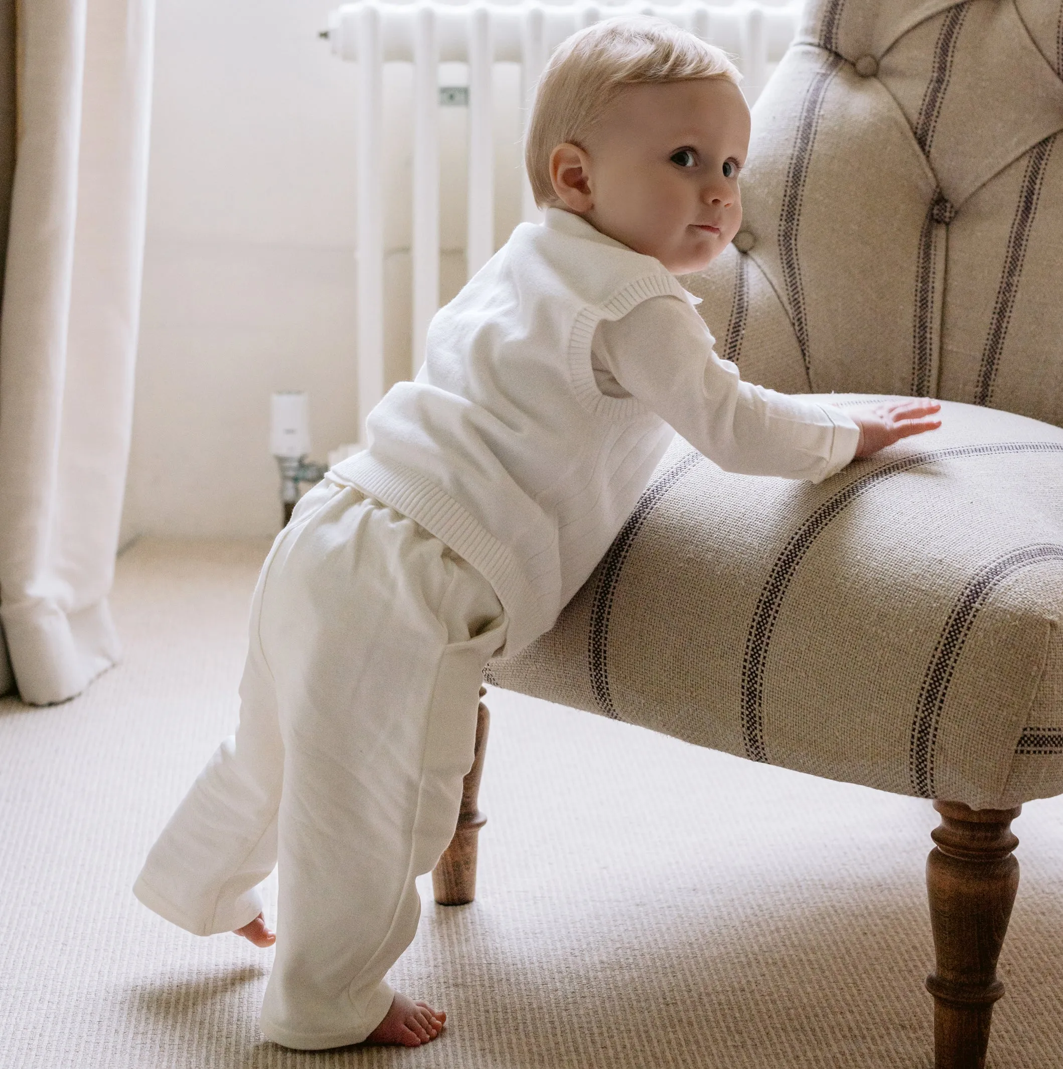 George Smart Baby Boys Ivory Three Piece Set