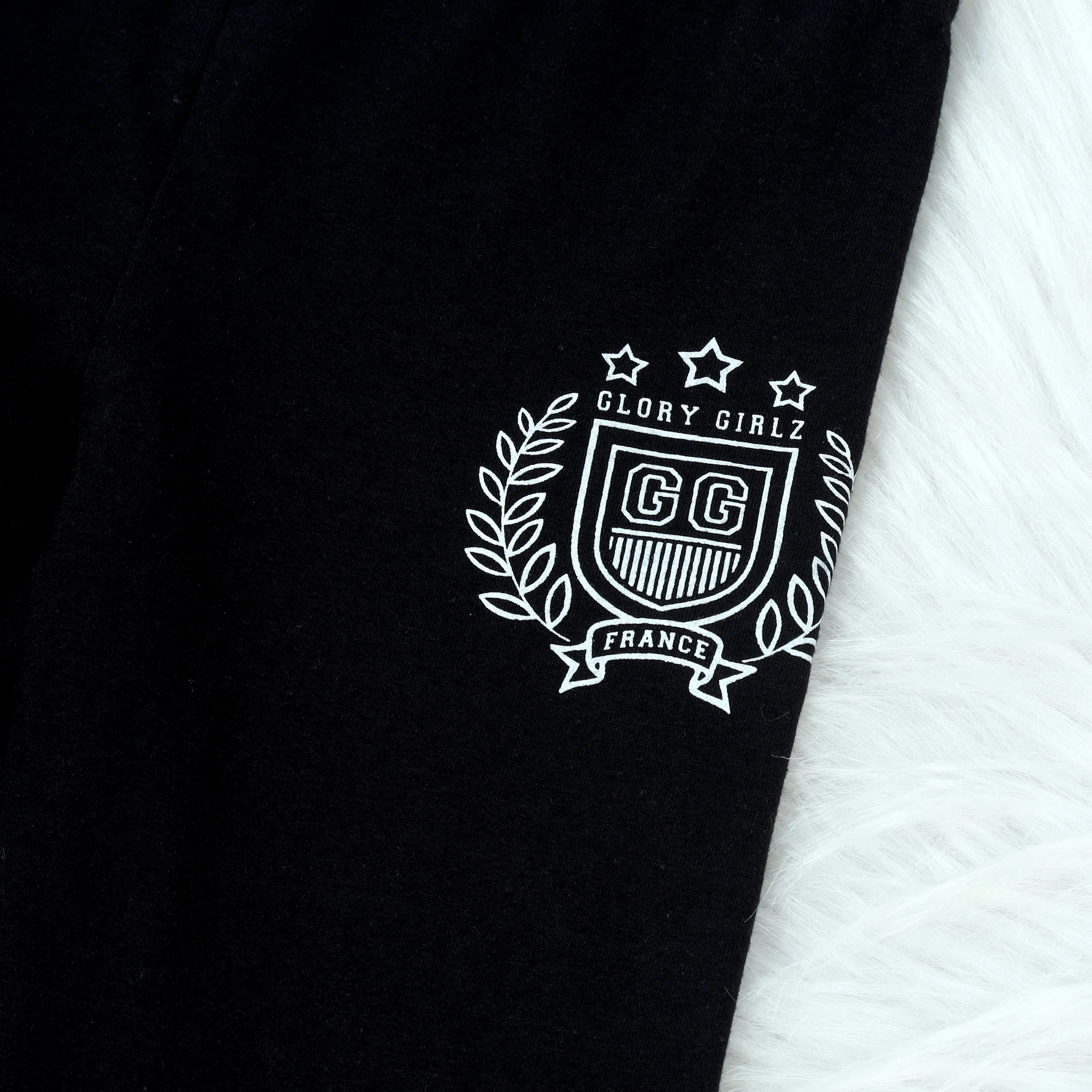 GG Retro Black Track Pants For Girls