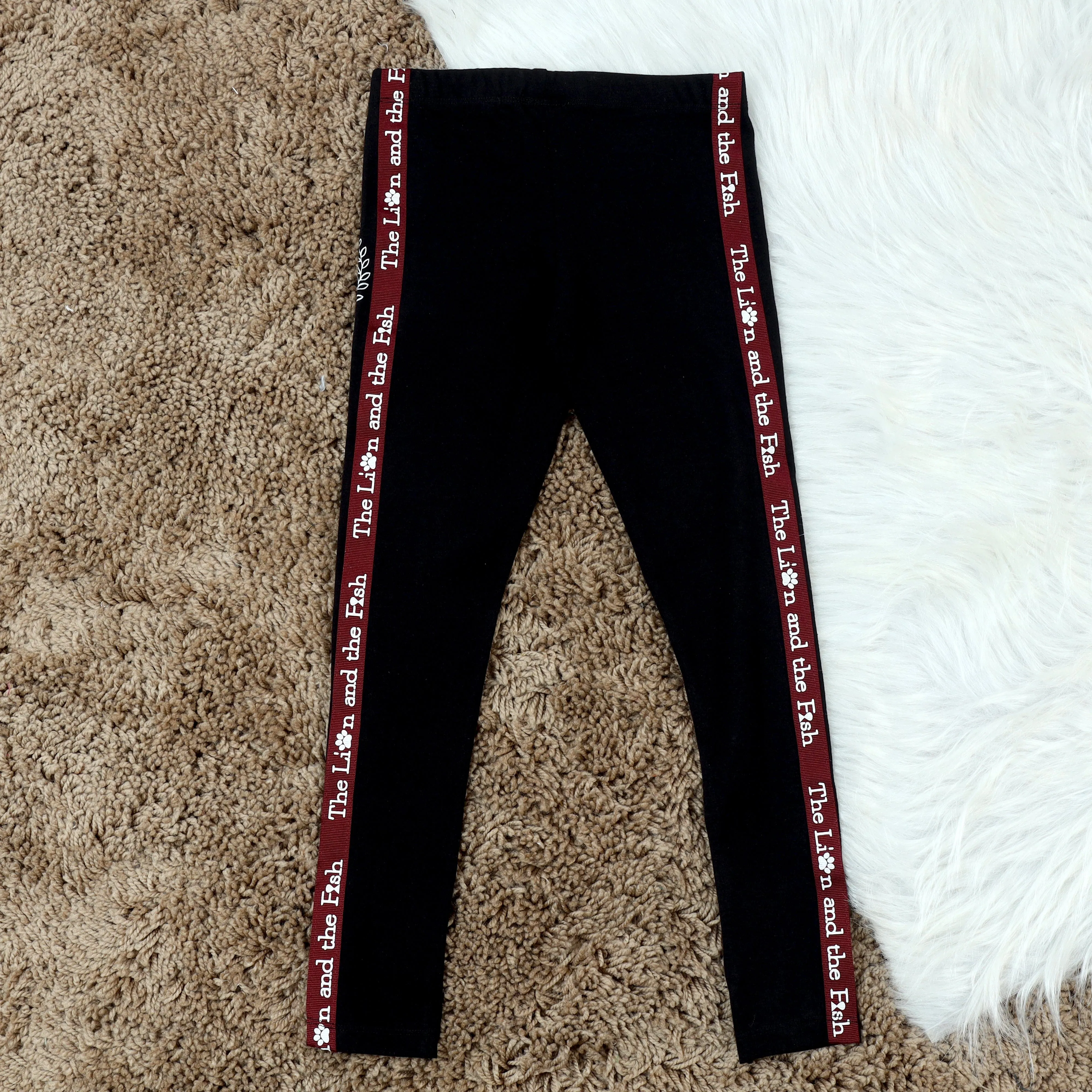 GG Retro Black Track Pants For Girls
