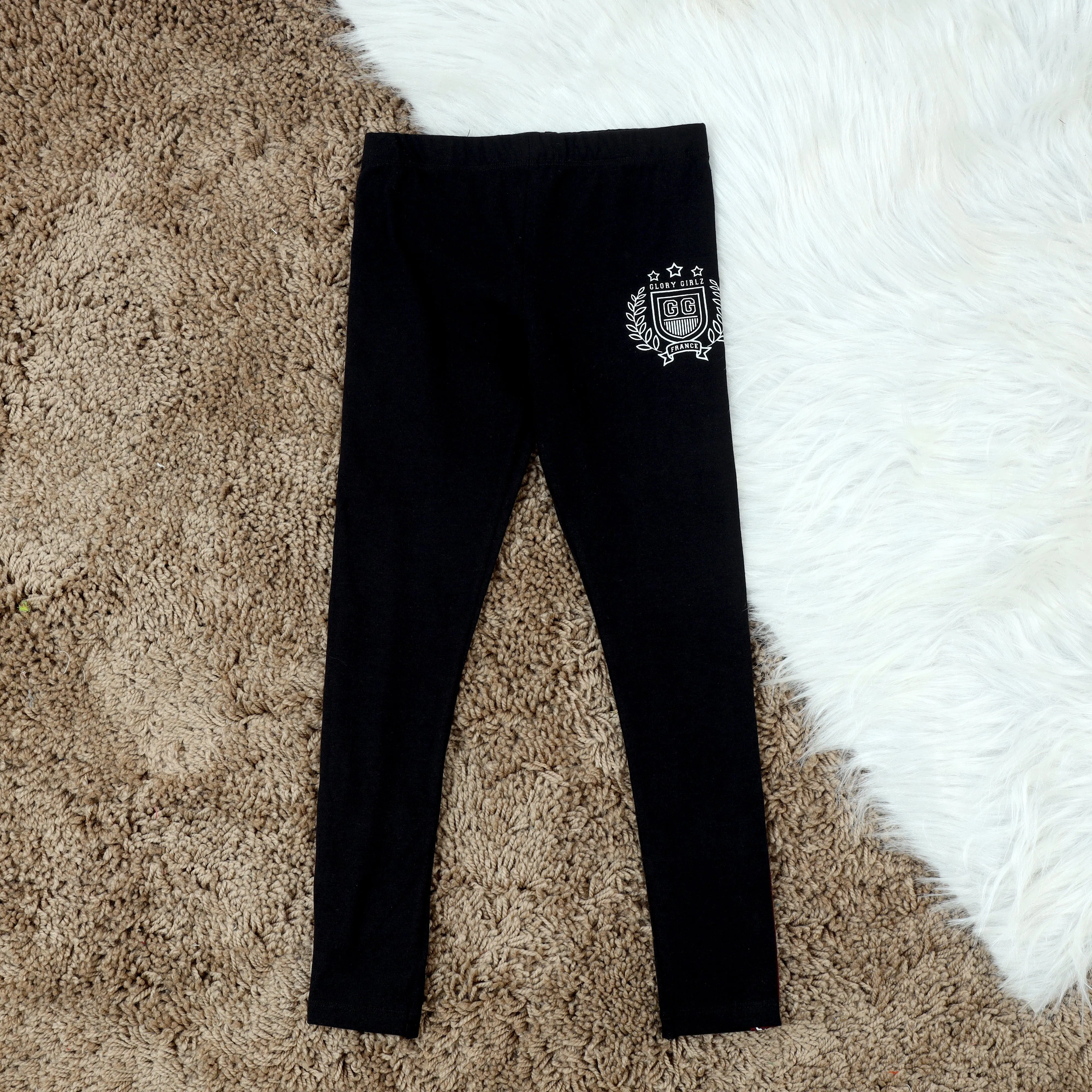 GG Retro Black Track Pants For Girls