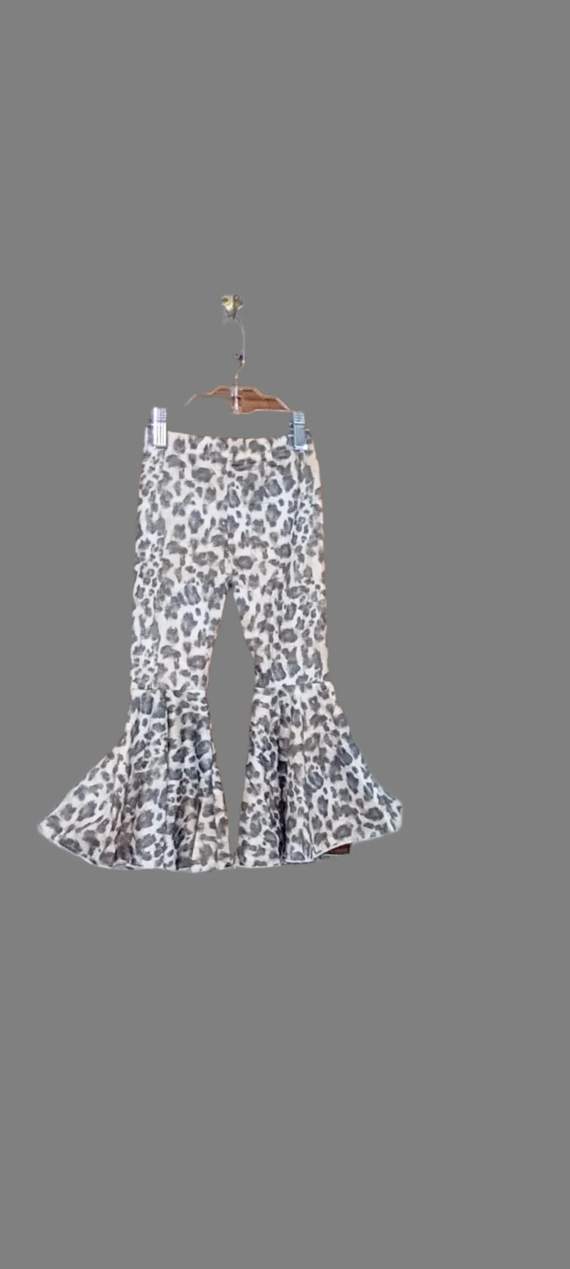 Girls Vintage Leopard Flares