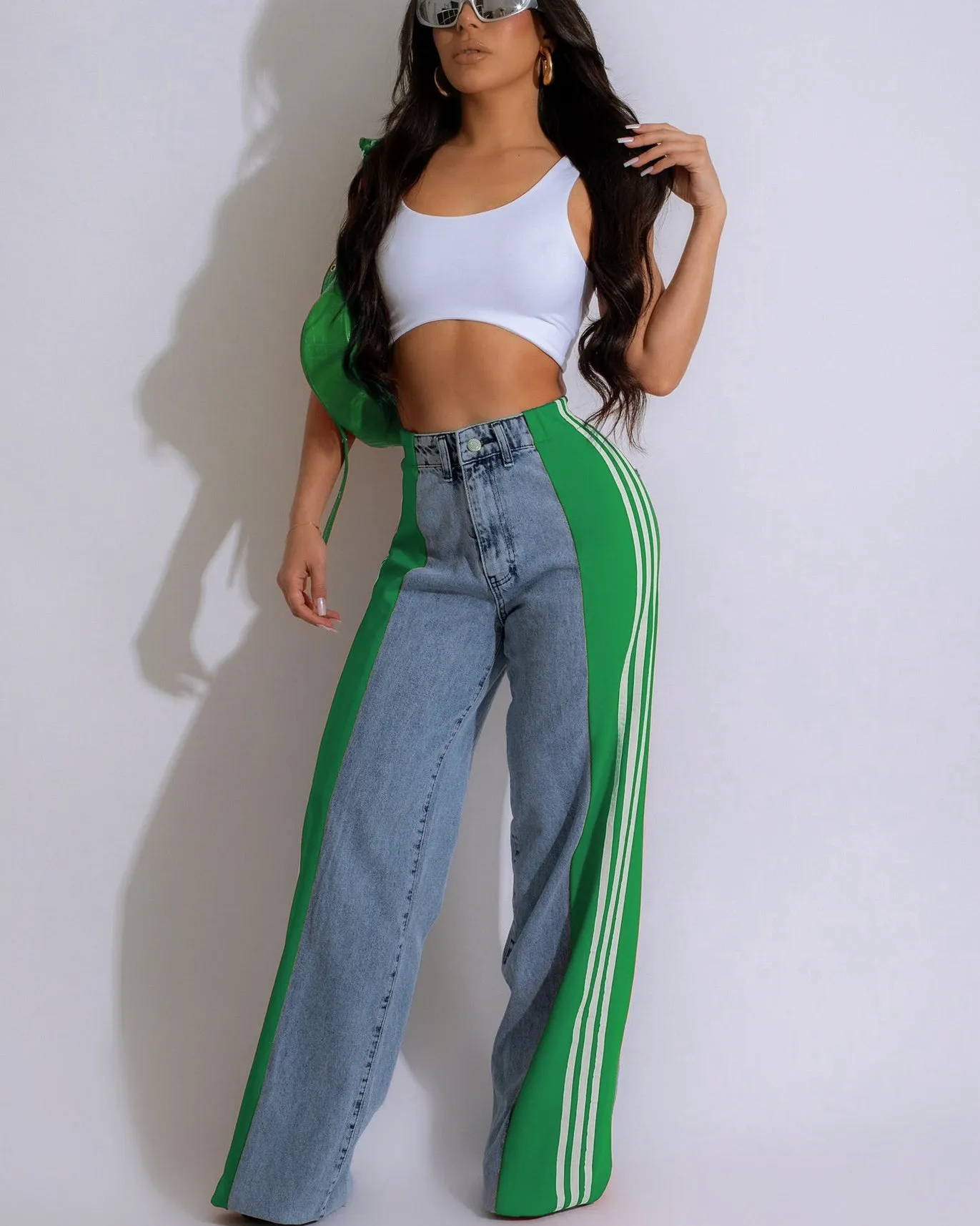 Giulia –Striped Patchwork Women's Pants