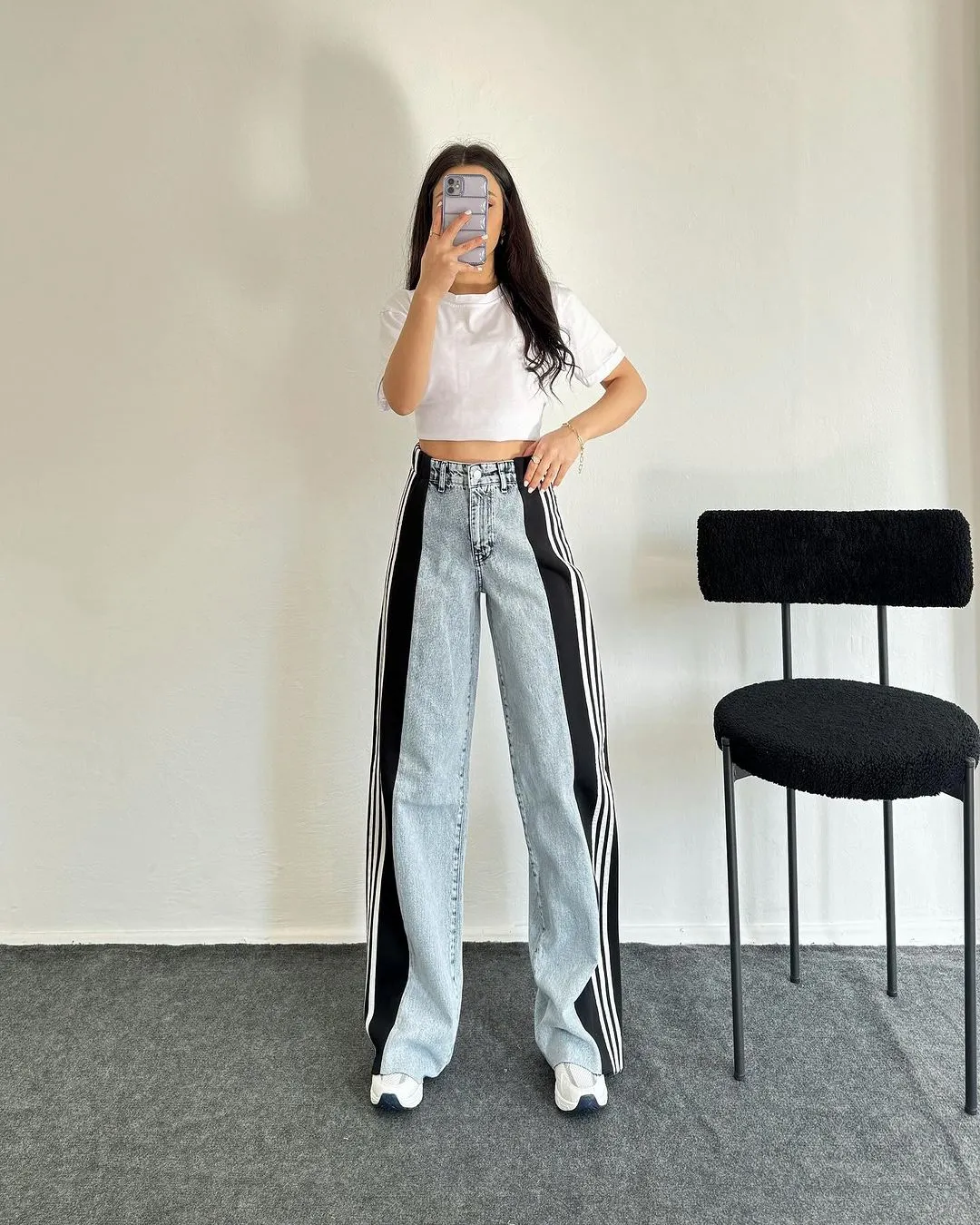 Giulia –Striped Patchwork Women's Pants