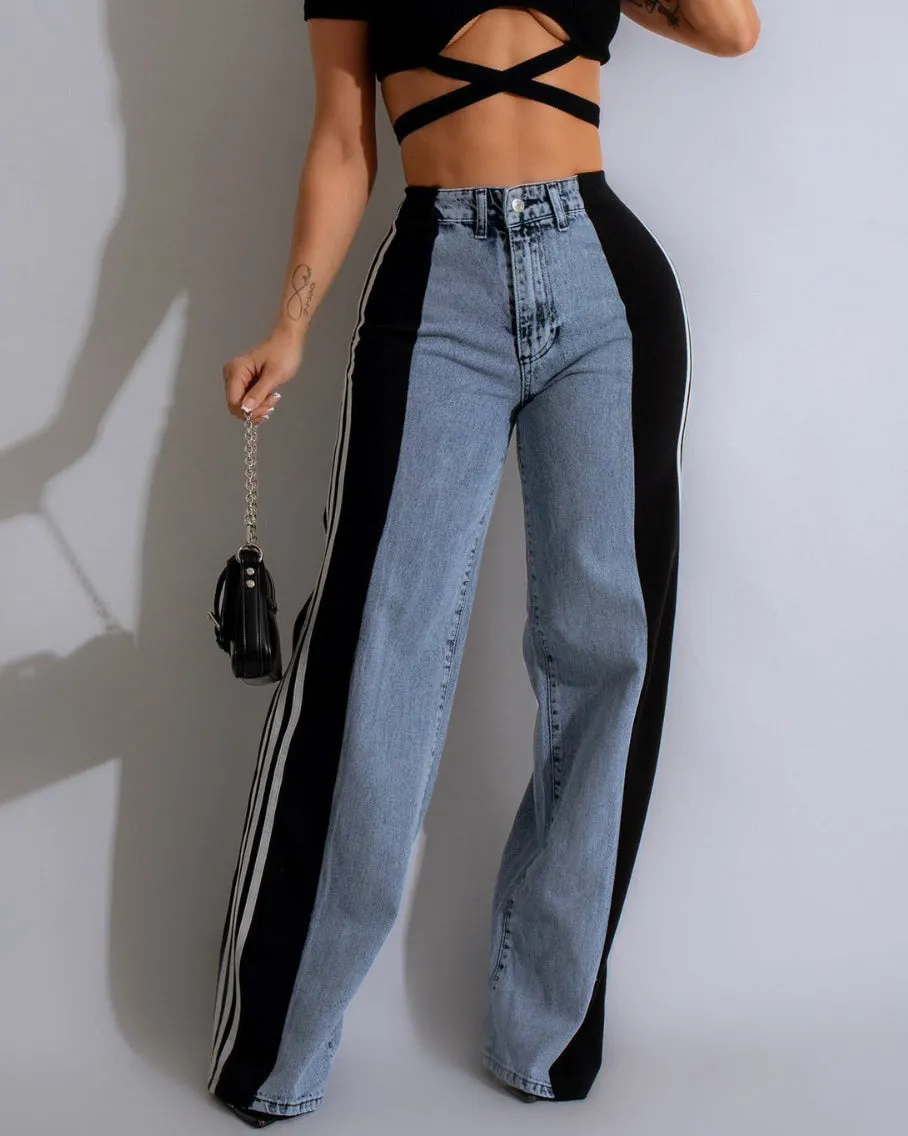 Giulia –Striped Patchwork Women's Pants