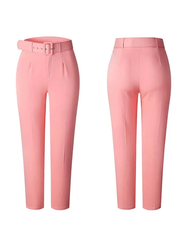Gorgeousladie Solid Belted Pants