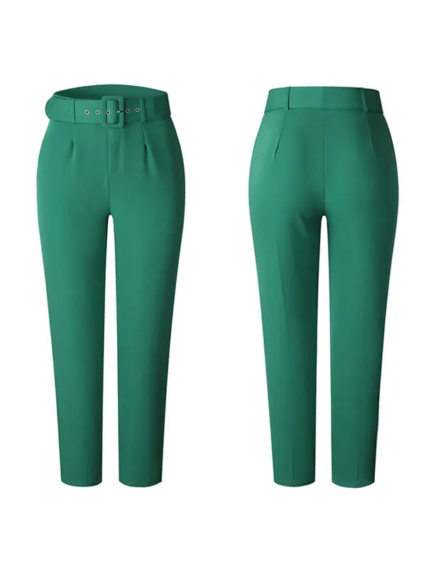 Gorgeousladie Solid Belted Pants