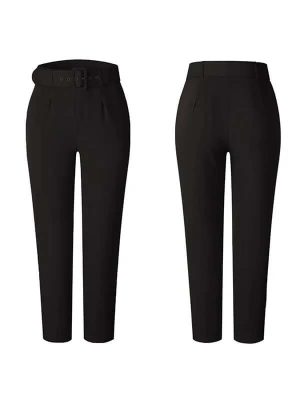 Gorgeousladie Solid Belted Pants