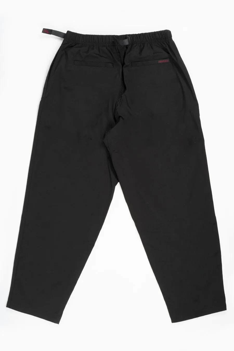 GRAMICCI GABRARDINE WIDE TAPERED PANTS BLACK