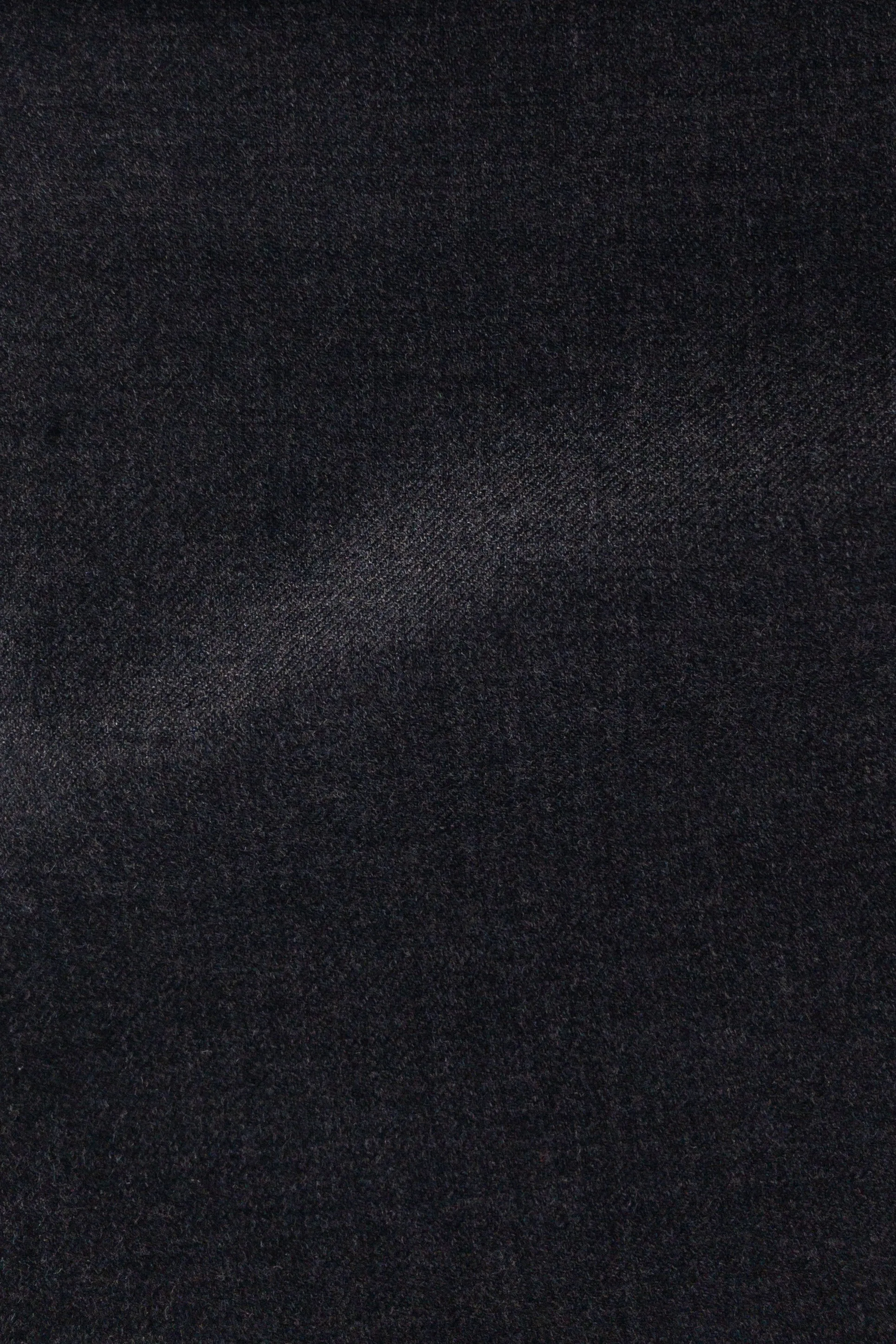 Gray Solid Worsted Plain Weave Trousers