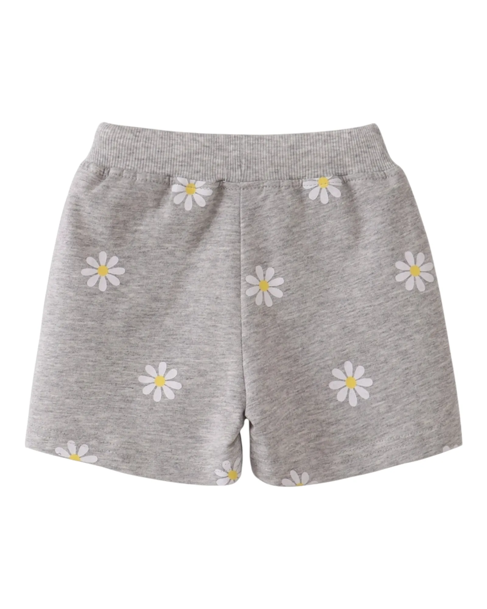 Grey Shorts with Daisy Pattern