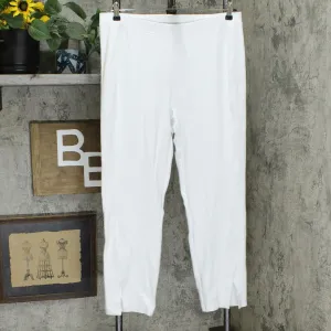 H by Halston Women's Ankle Length Ponte Leggings White Medium