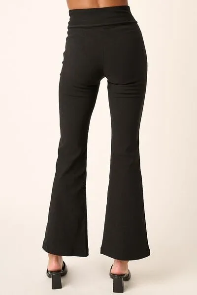 Hazel Blues® |  Mittoshop Surplice V Waist Flare Pants