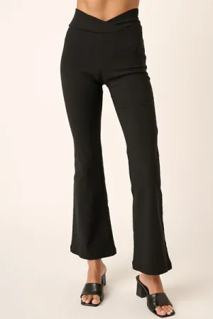 Hazel Blues® |  Mittoshop Surplice V Waist Flare Pants