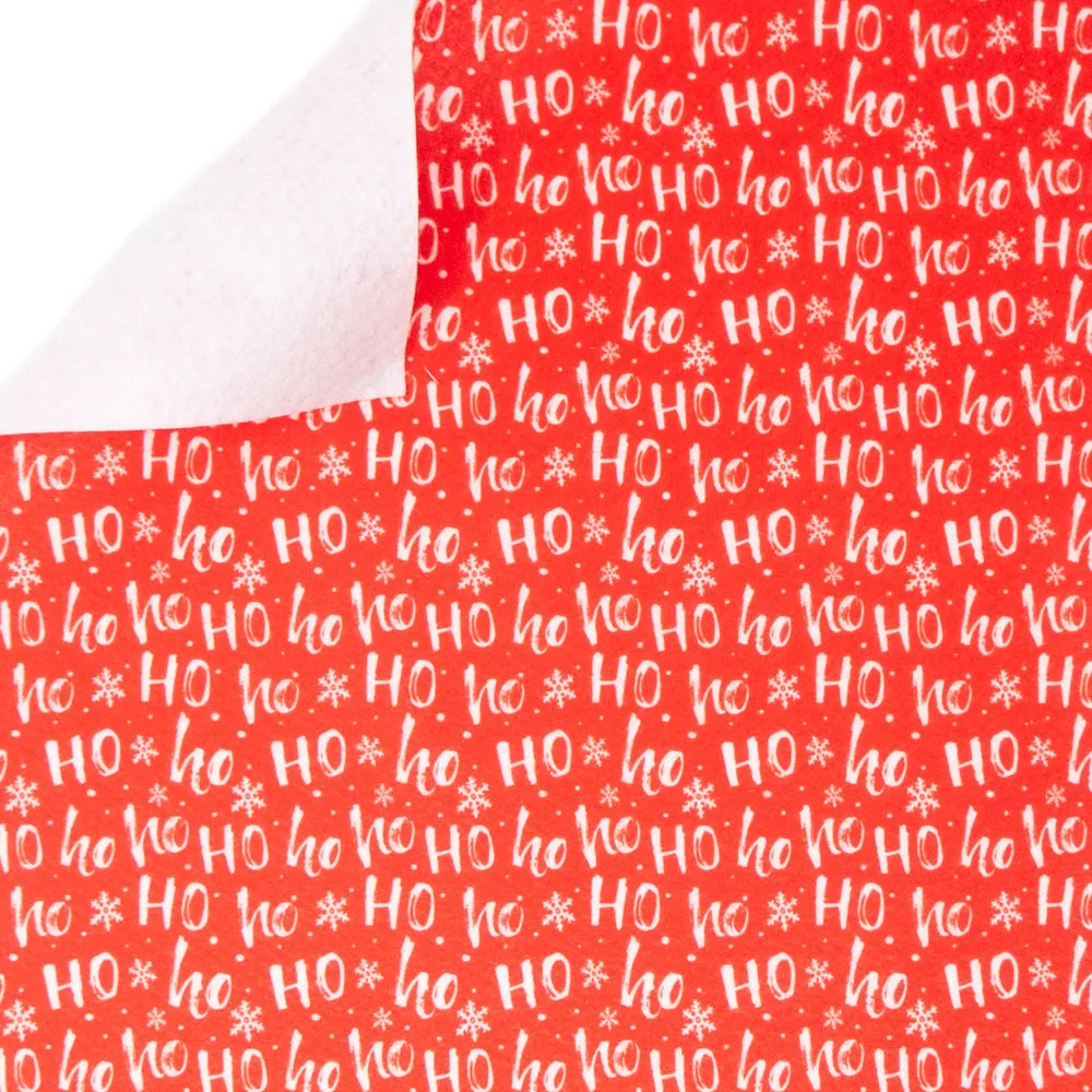 Ho Ho Ho Printed Felt