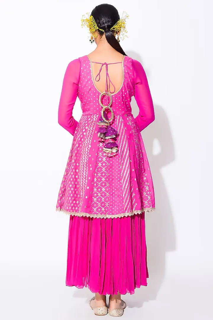 Hot pink Anarkali