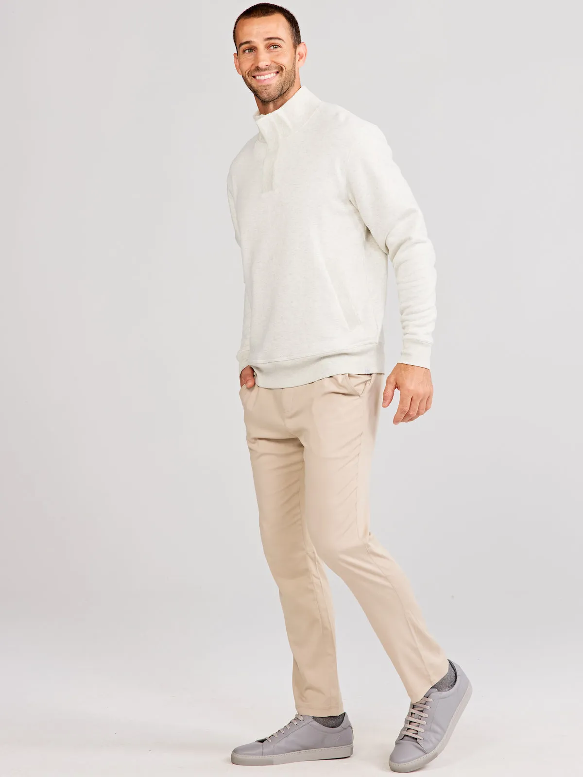 Hudson Fleece Henley Pullover Sweatshirt