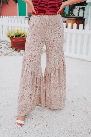 In The Tropics Flare Pants - Floral