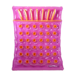 Inflatable Purple Water Sports Double Swimming Pool Mat Float