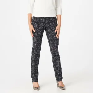 Isaac Mizrahi Live! Plus Tall 24/7 Stretch Damask Pants