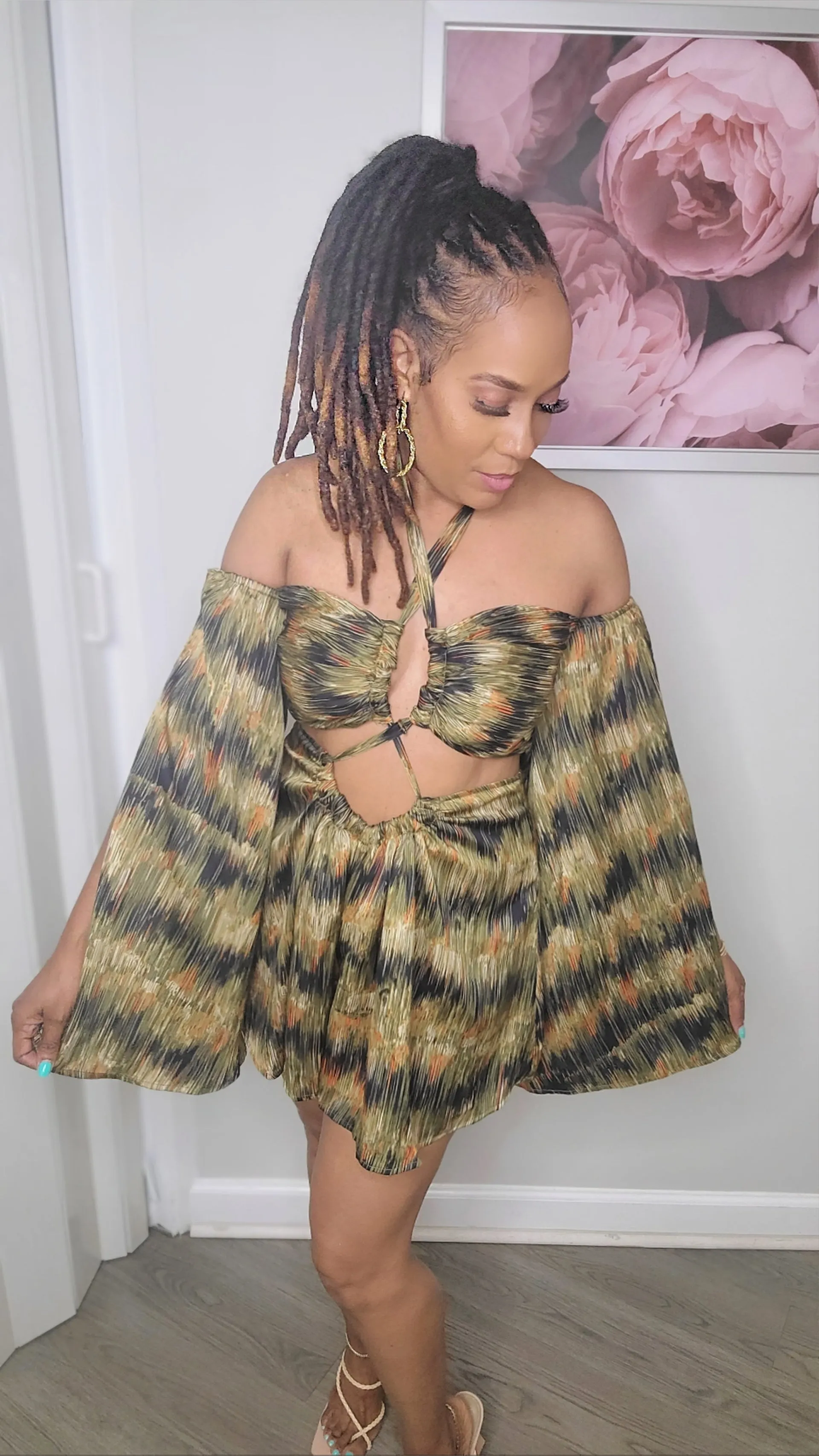 Island Tingz Bohemian Romper | Olive