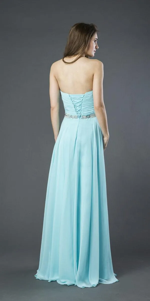 J&J Fashion 102 Sweetheart Neckline Long Prom Dress Strapless