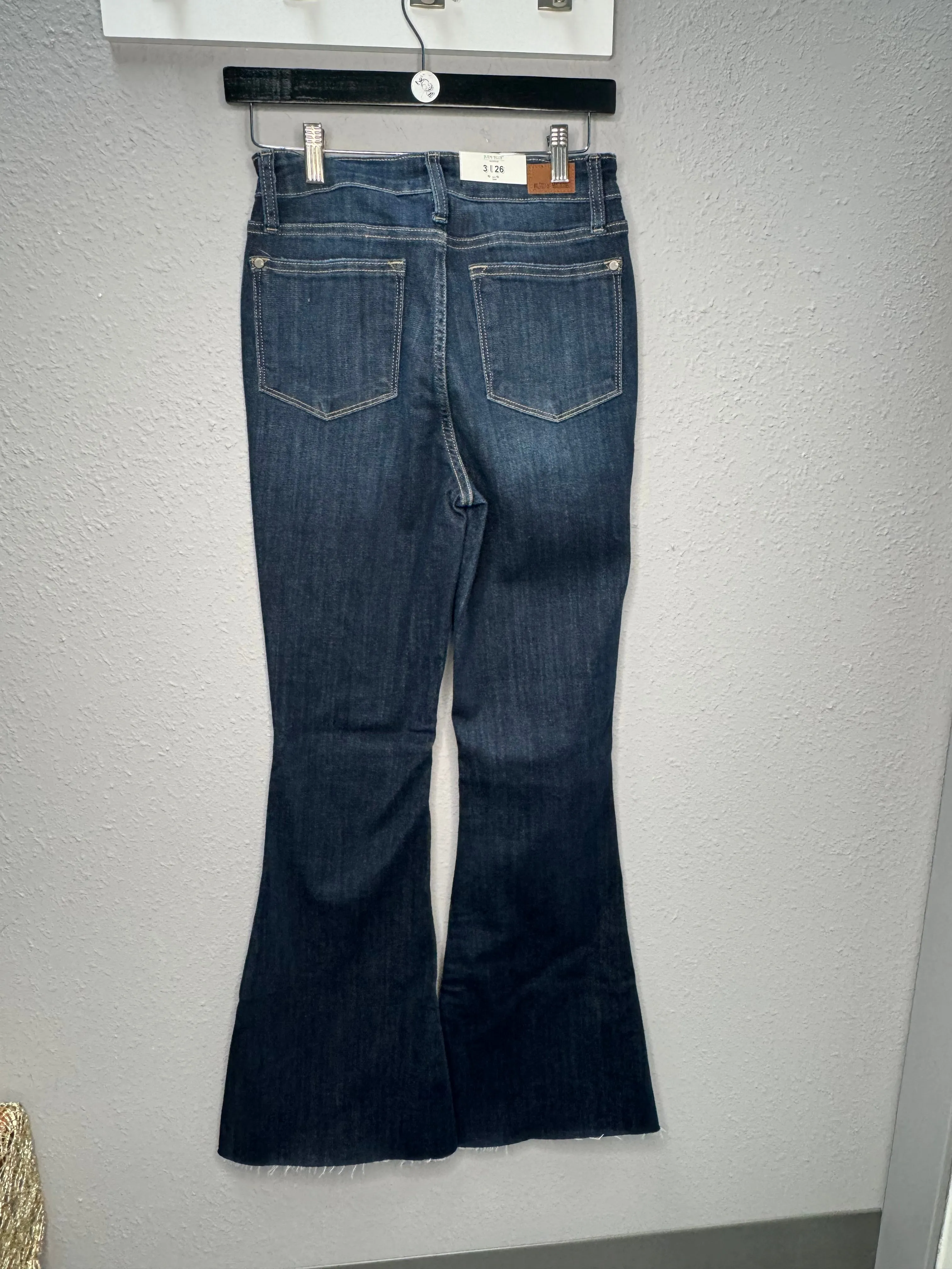JB High Waist Raw Hem Flare