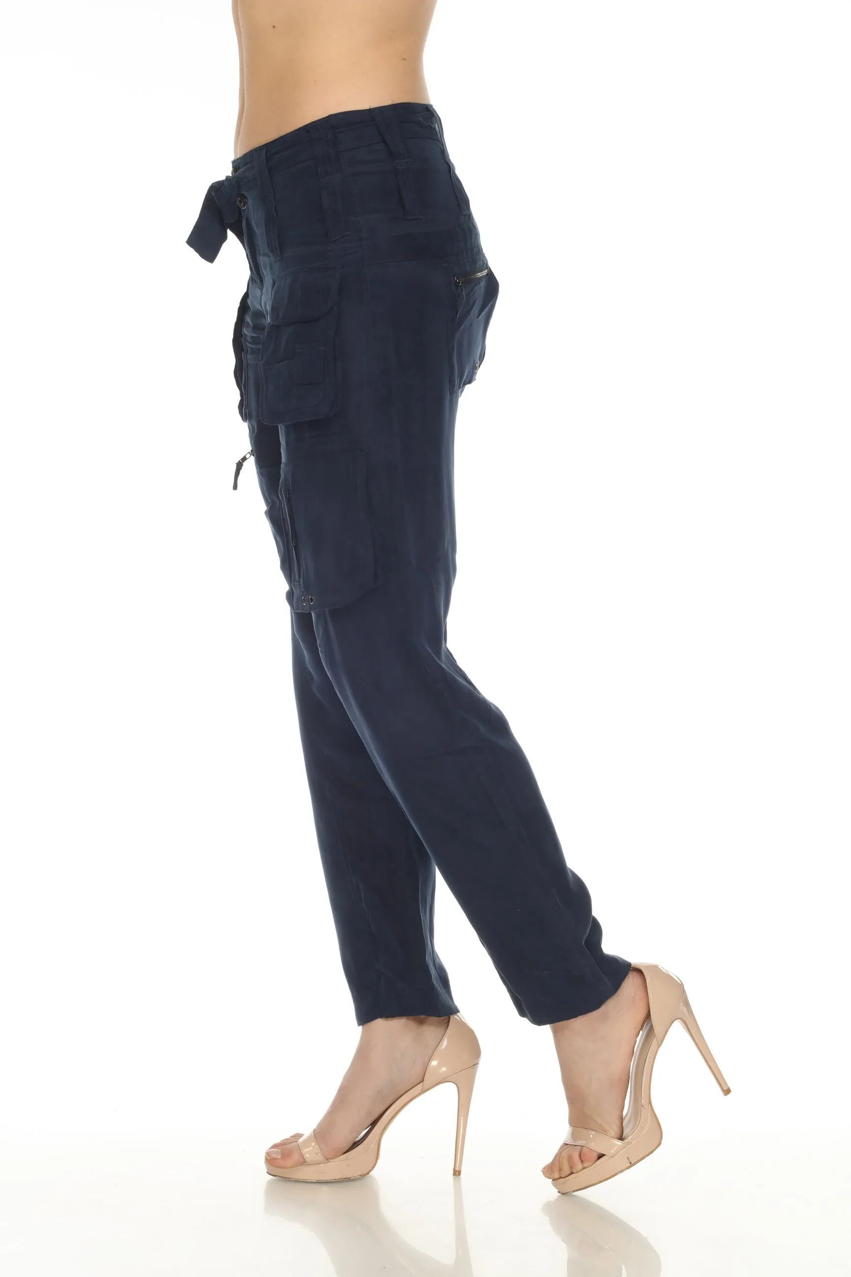 Johnny Was Hailey Belted Cargo Pants Boho Chic R66821 *