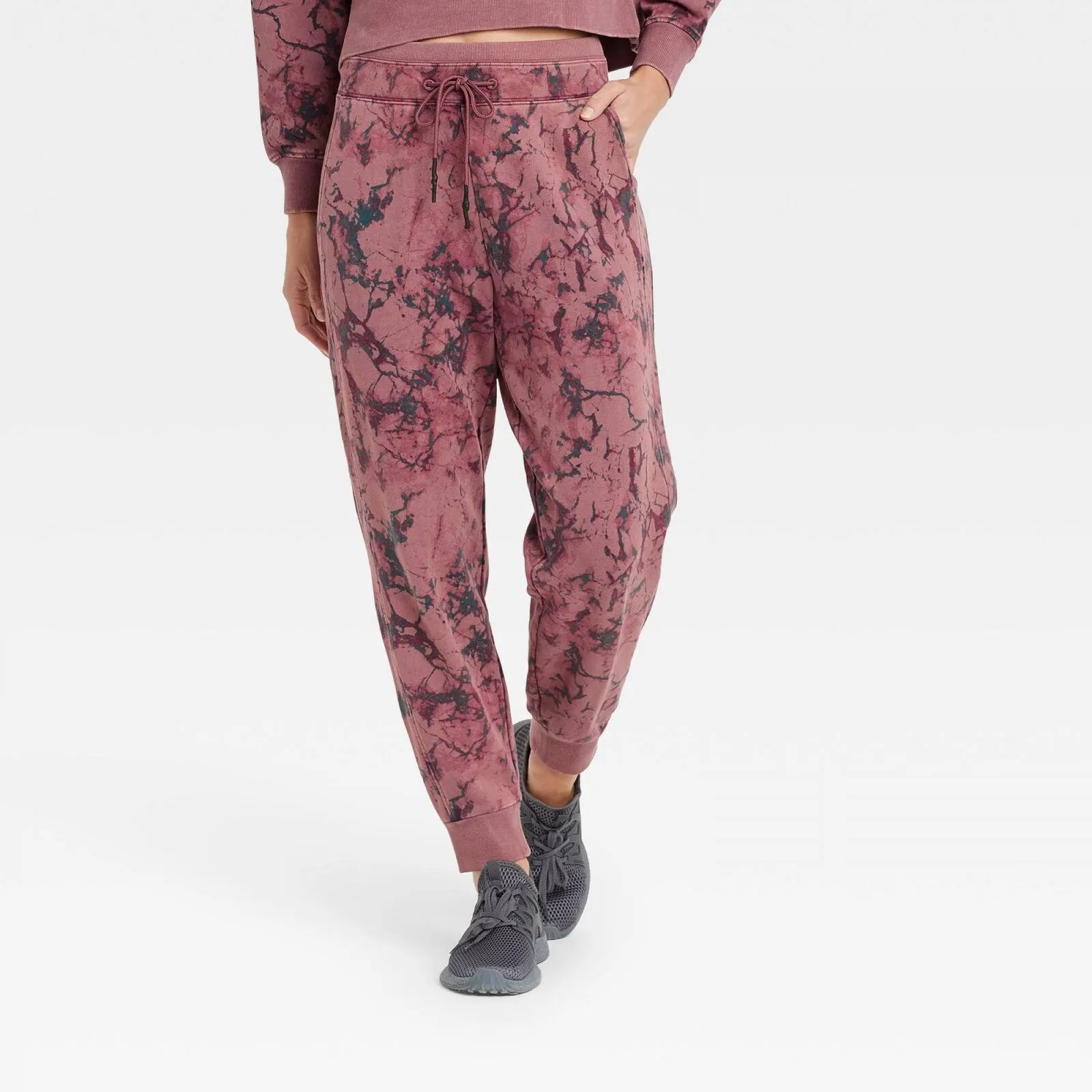 Joylab Women's French Terry Acid Wash Jogger Pants