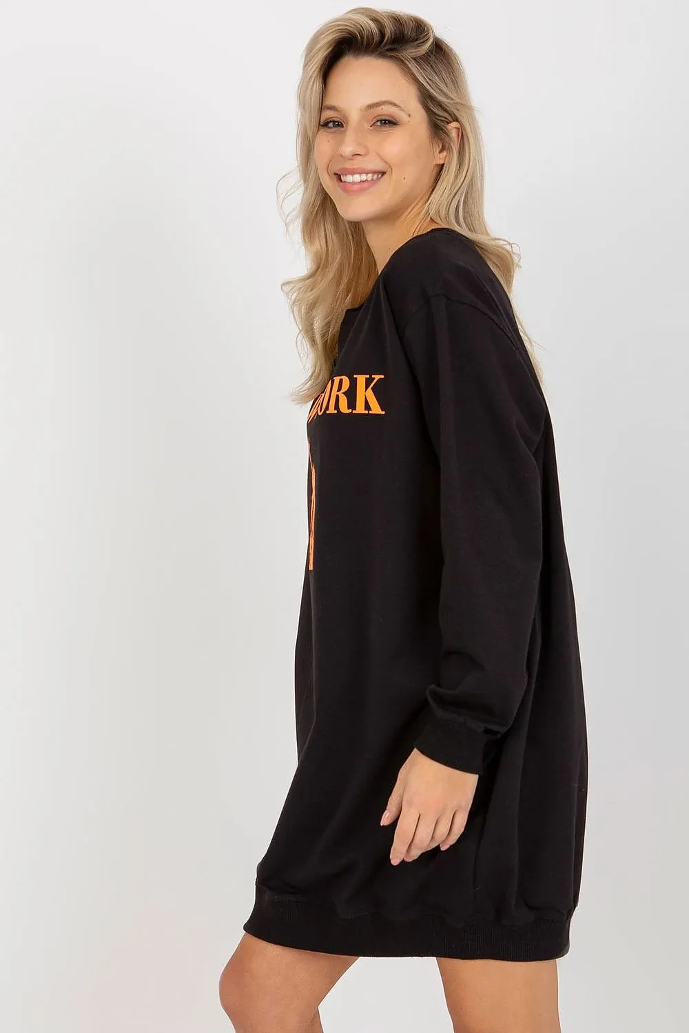 JTDF New York Oversized Women's Sweatshirt with Bold Front Print