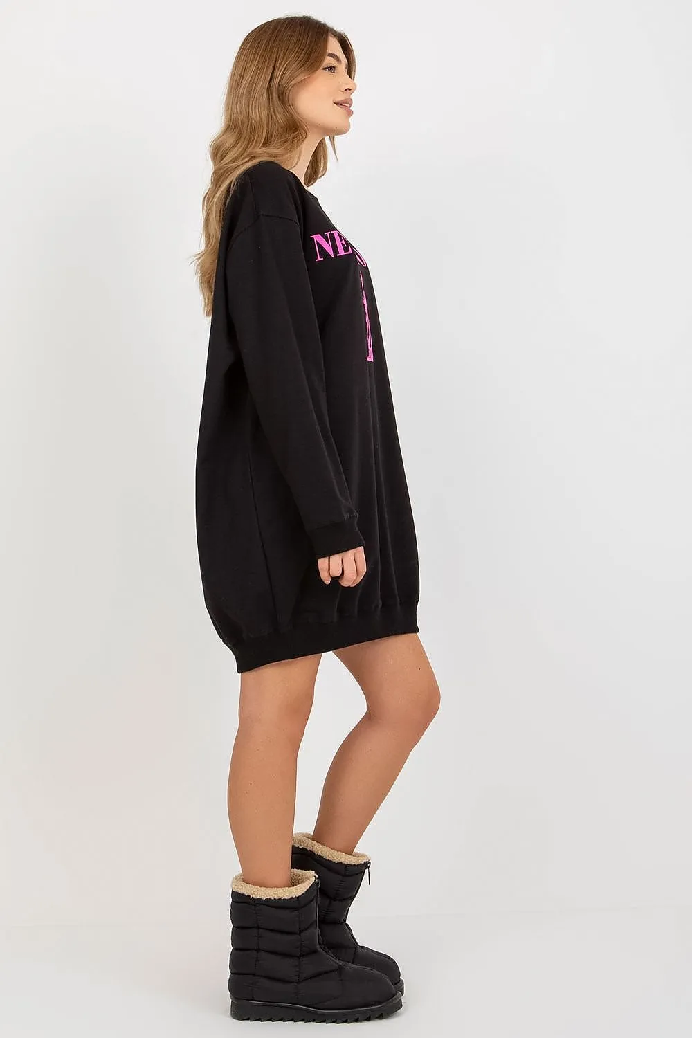 JTDF New York Oversized Women's Sweatshirt with Bold Front Print