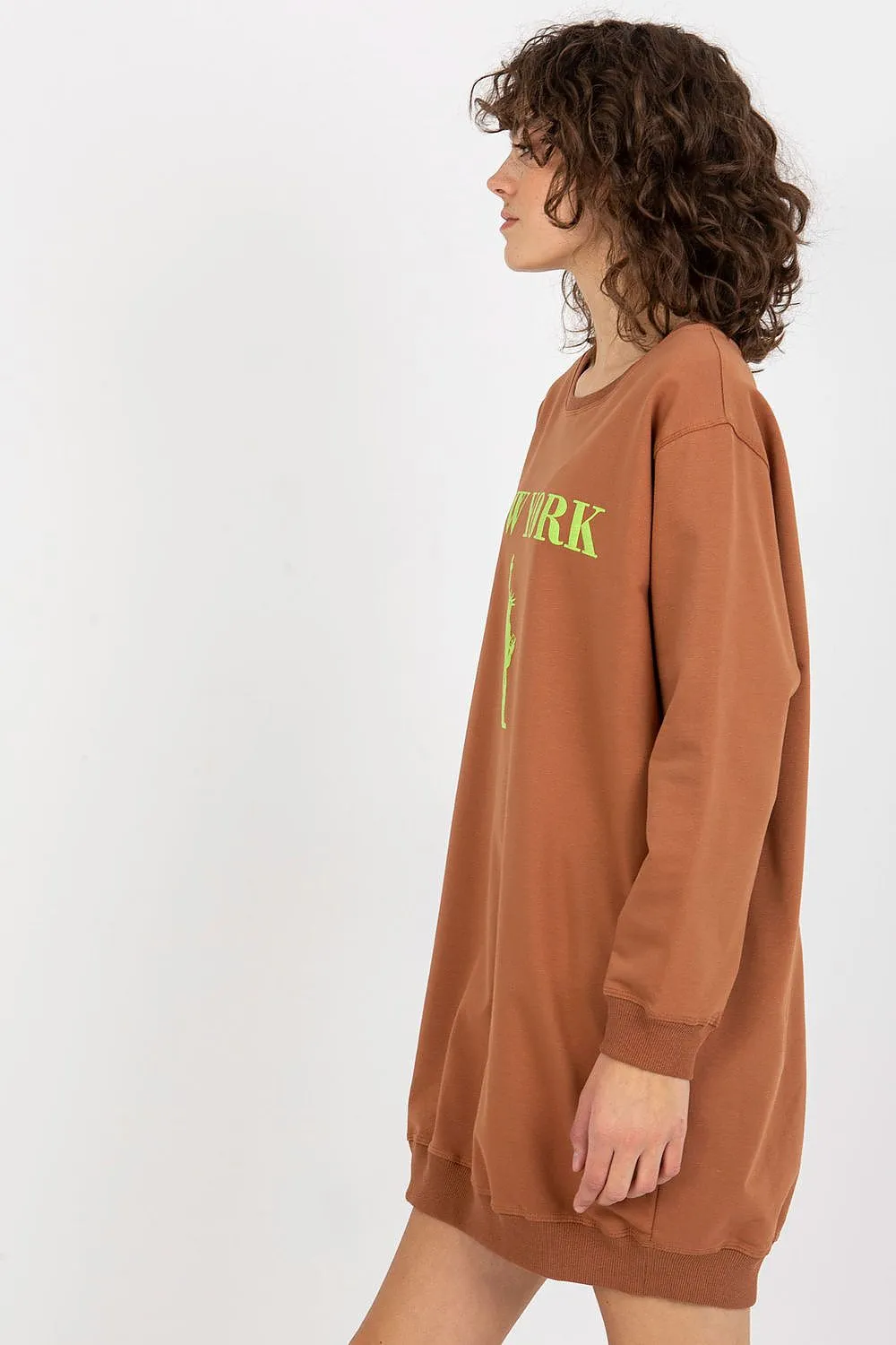 JTDF New York Oversized Women's Sweatshirt with Bold Front Print