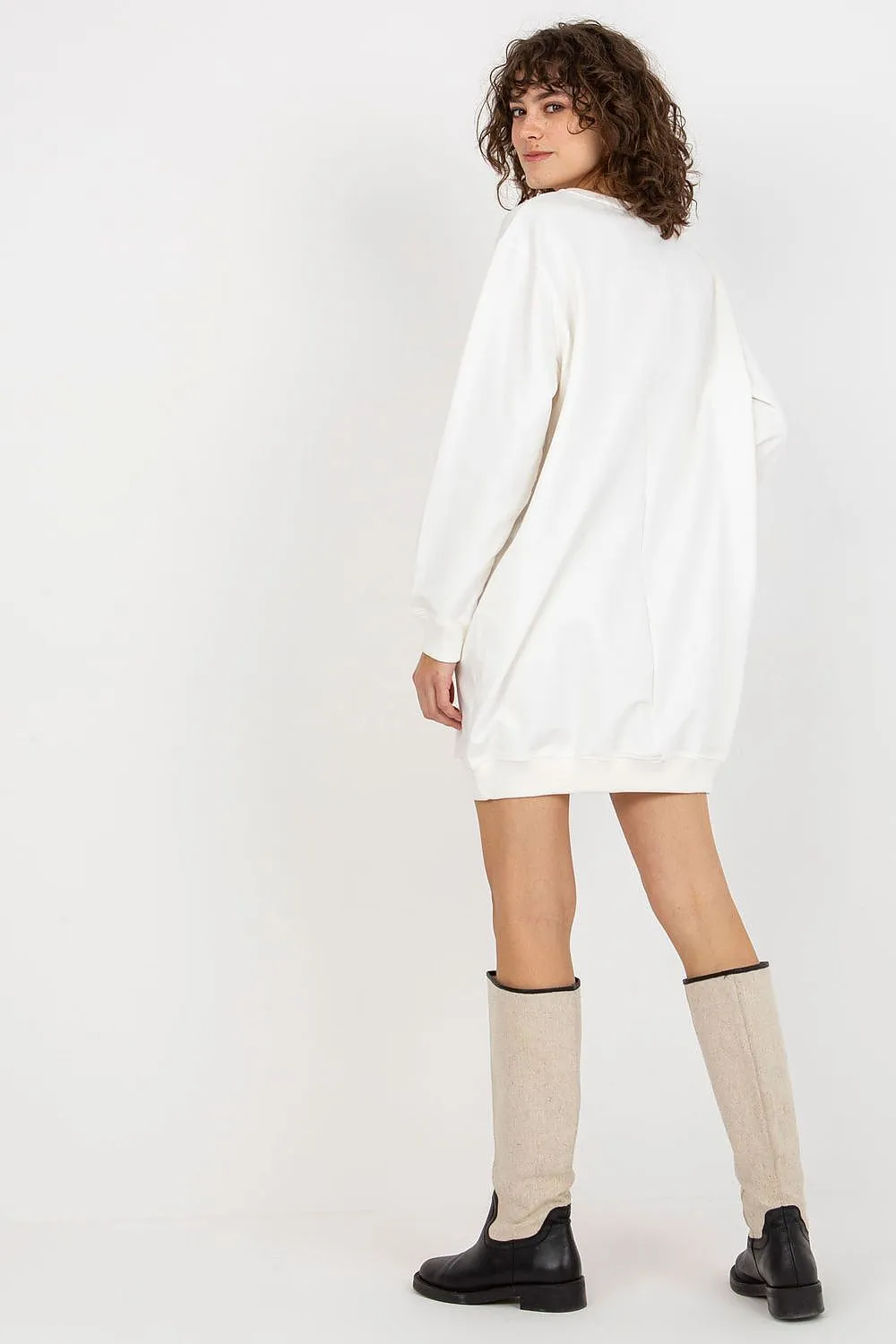 JTDF New York Oversized Women's Sweatshirt with Bold Front Print