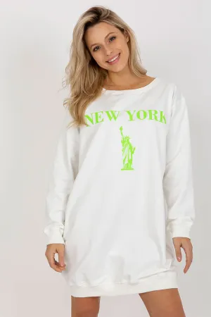 JTDF New York Oversized Women's Sweatshirt with Bold Front Print