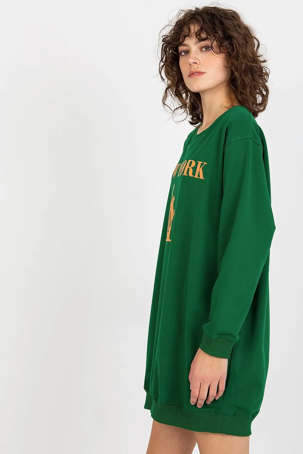 JTDF New York Oversized Women's Sweatshirt with Bold Front Print