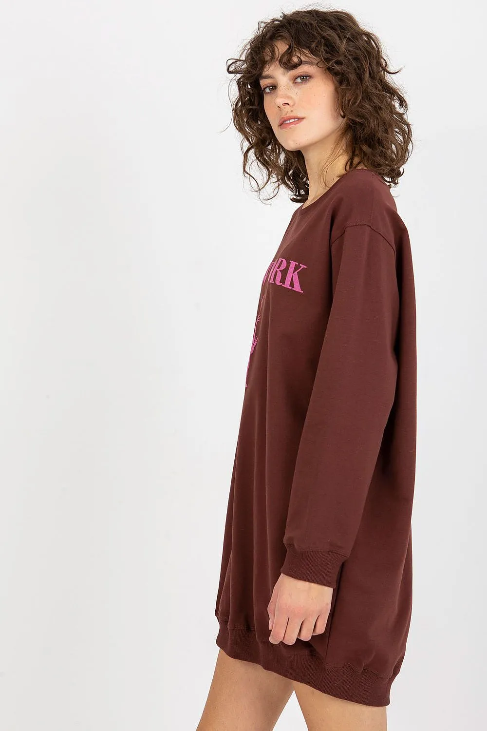 JTDF New York Oversized Women's Sweatshirt with Bold Front Print