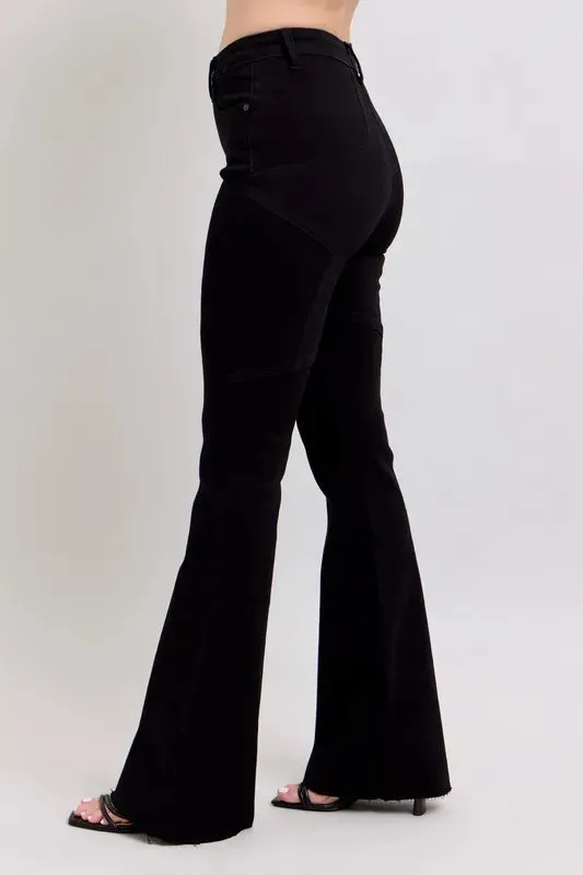 Judy Blue Full Size High Waist Star Seam Detail Flare Plus Size