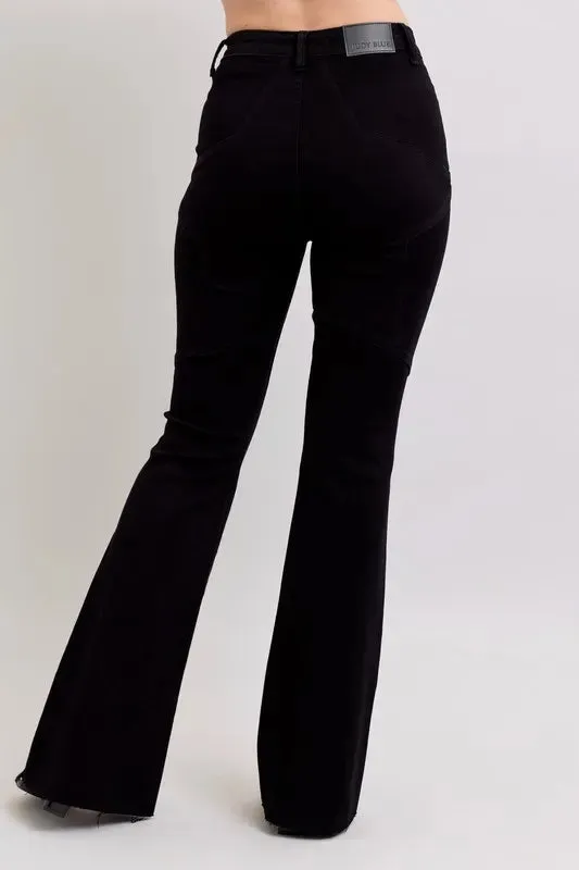 Judy Blue Full Size High Waist Star Seam Detail Flare Plus Size