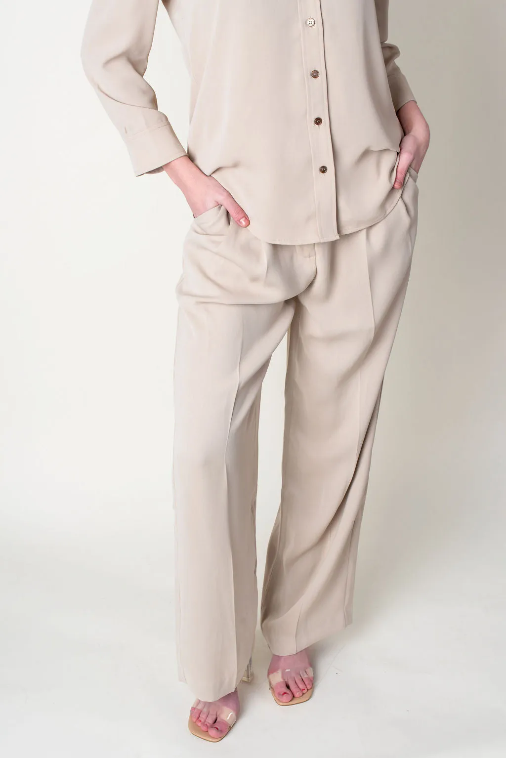 Jules High Waist Wide Leg Trousers