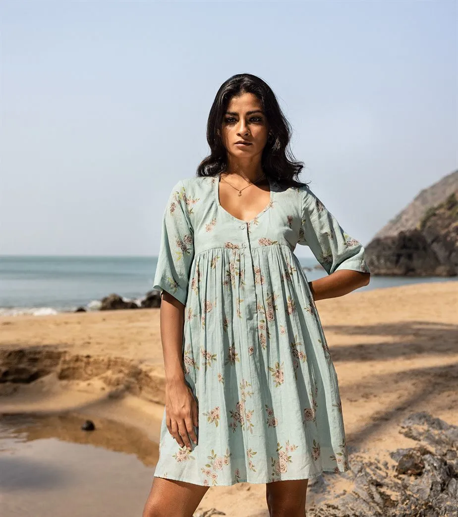Khara Kapas I  Oh carol I cotton Envy dress Dress Powder blue KK-24-13