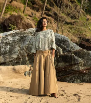 Khara Kapas I  Oh carol I Cotton Polin Ibis Skirt Khaki KK-24-22