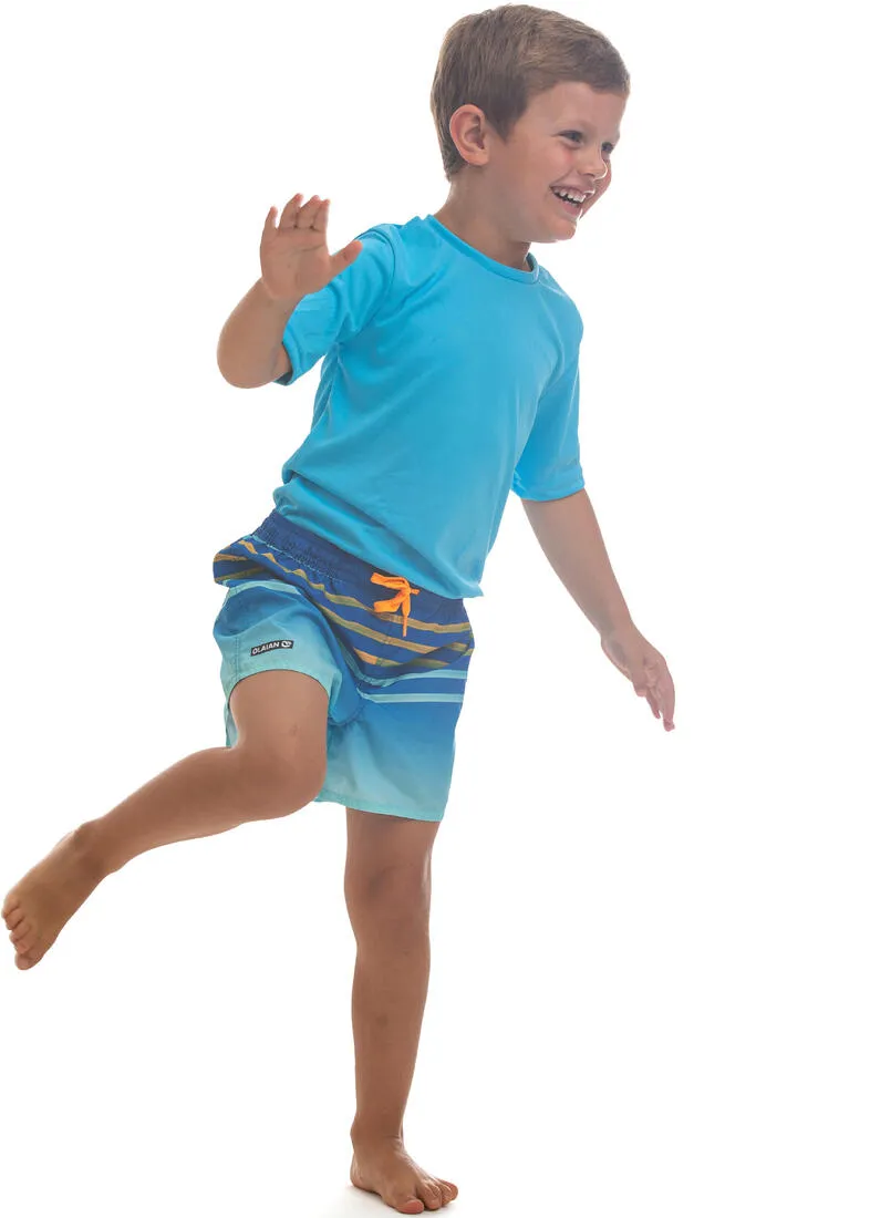 Kids’ swim shorts 100 - striped