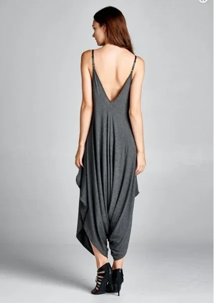 KIMMIE SOLID JUMPSUIT CHARCOAL