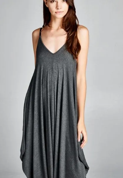 KIMMIE SOLID JUMPSUIT CHARCOAL