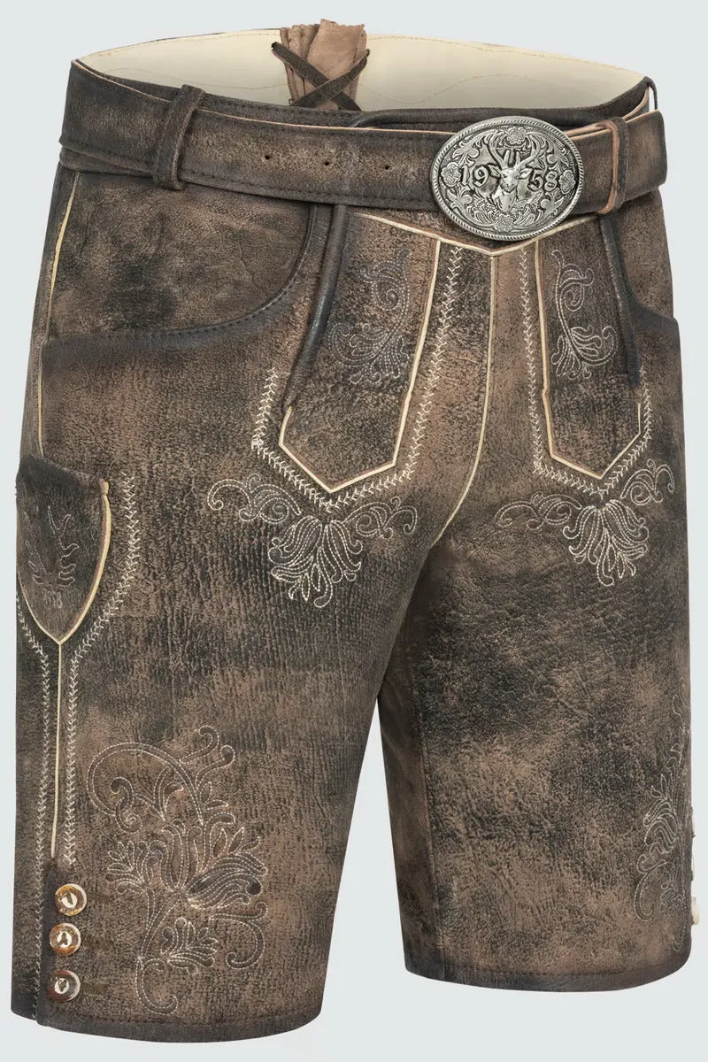 Krueger Men's Lederhosen "Arijus" brown (closeout) size 48