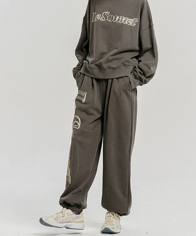 LE SONNET Sonnet Sports Sweat Pants - Charcoal