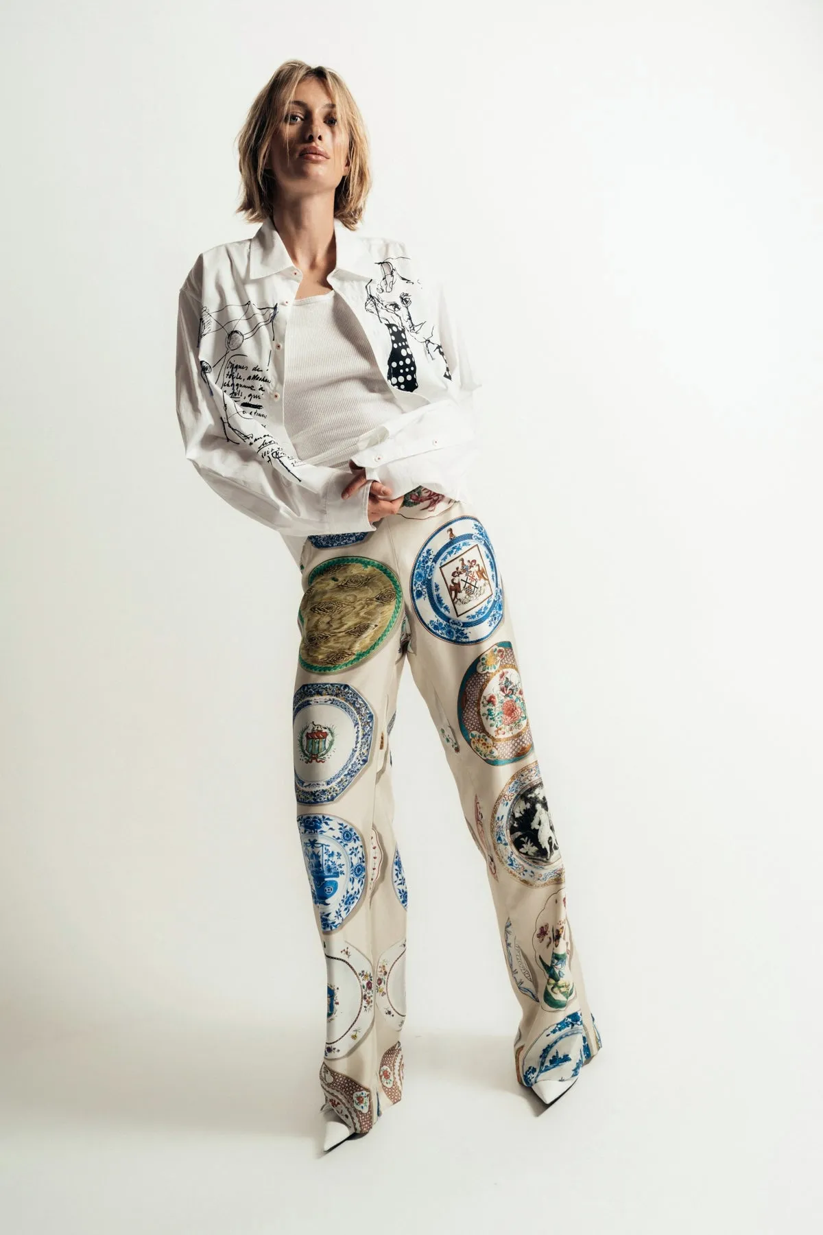 LIBERTINE | ‘CHELSEA PLATES’ SLIM AARONS PANTS SIDE ZIP