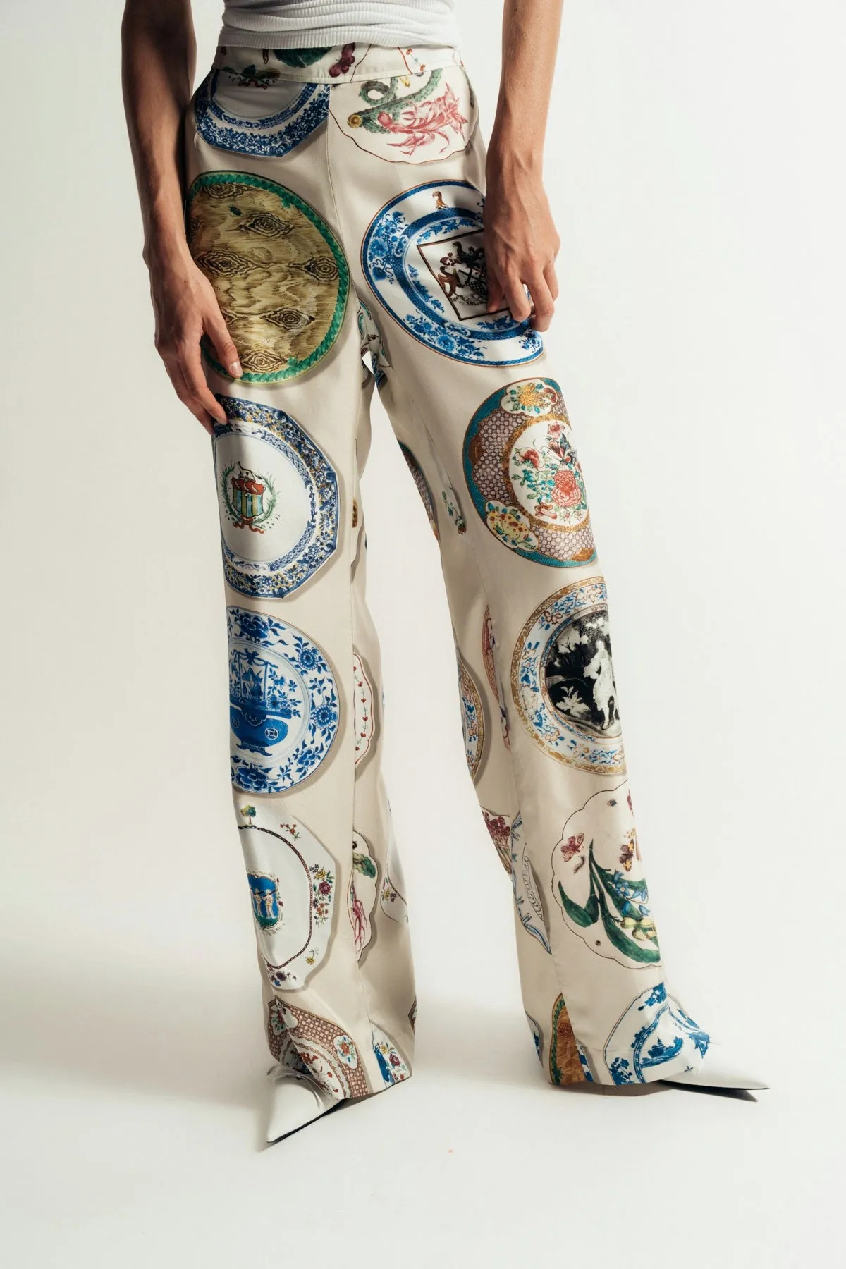 LIBERTINE | ‘CHELSEA PLATES’ SLIM AARONS PANTS SIDE ZIP