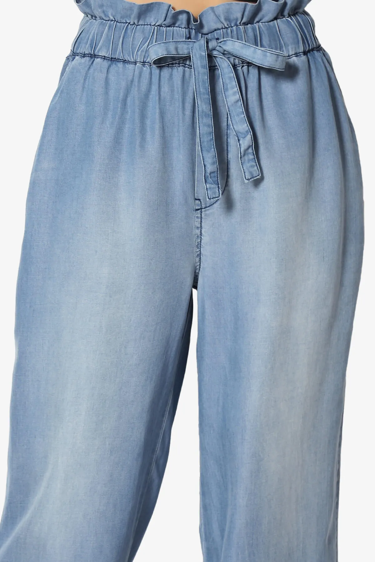 Lilah High Waist Chambray Jogger Pants