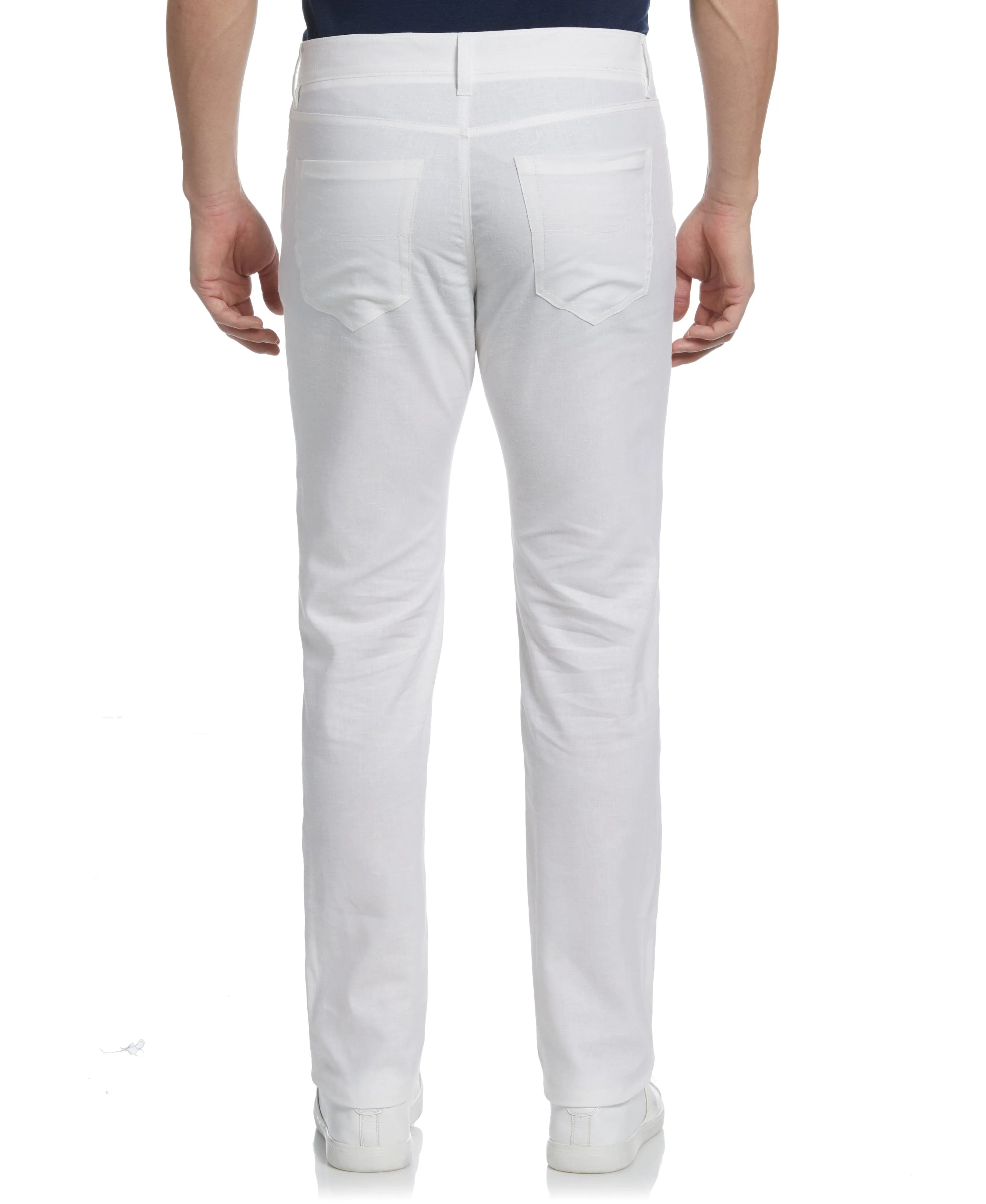 Linen-Blend 5-Pocket Pants