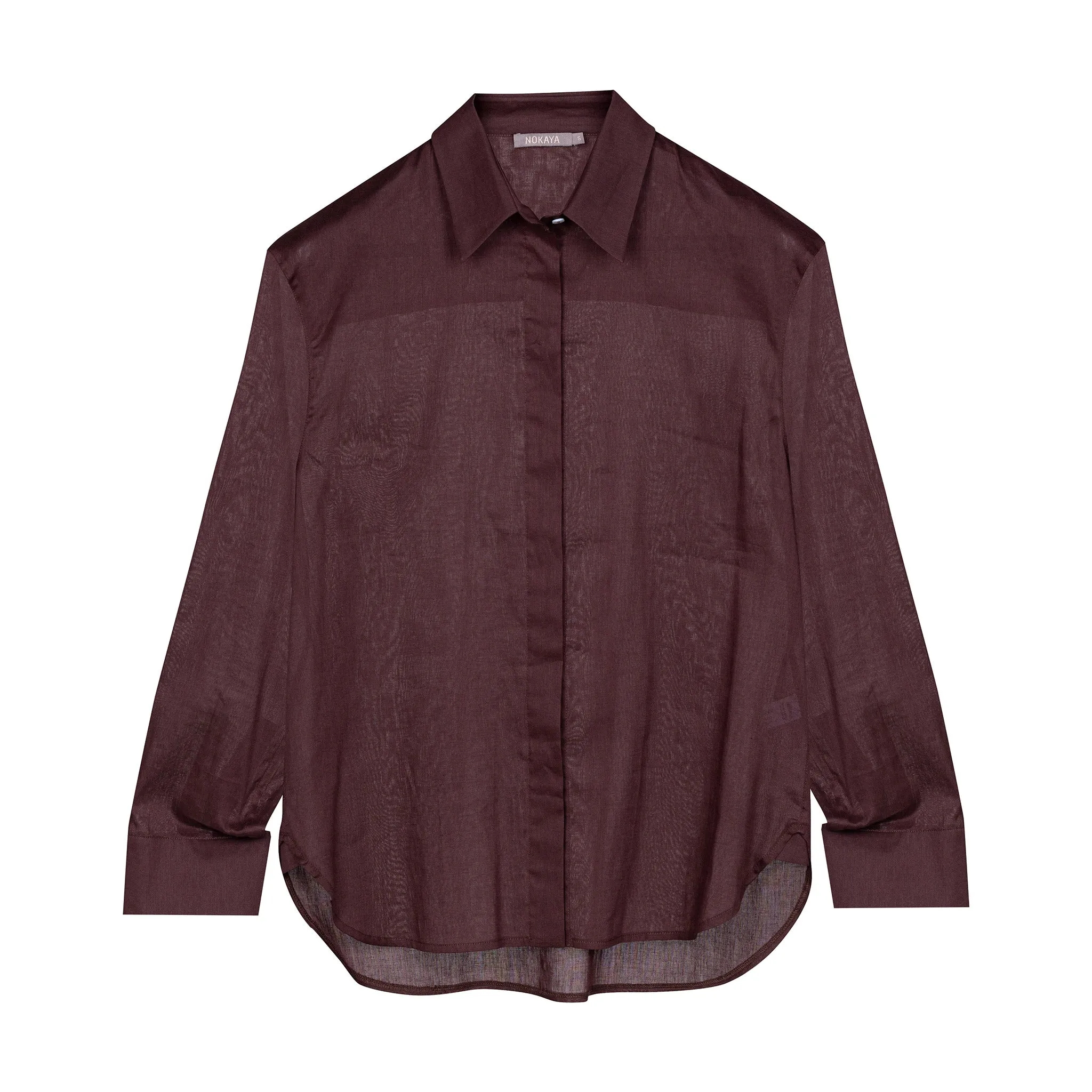 Linen Voile Shirt Restorative Brown
